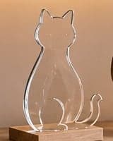 Silueta de gato en metacrilato